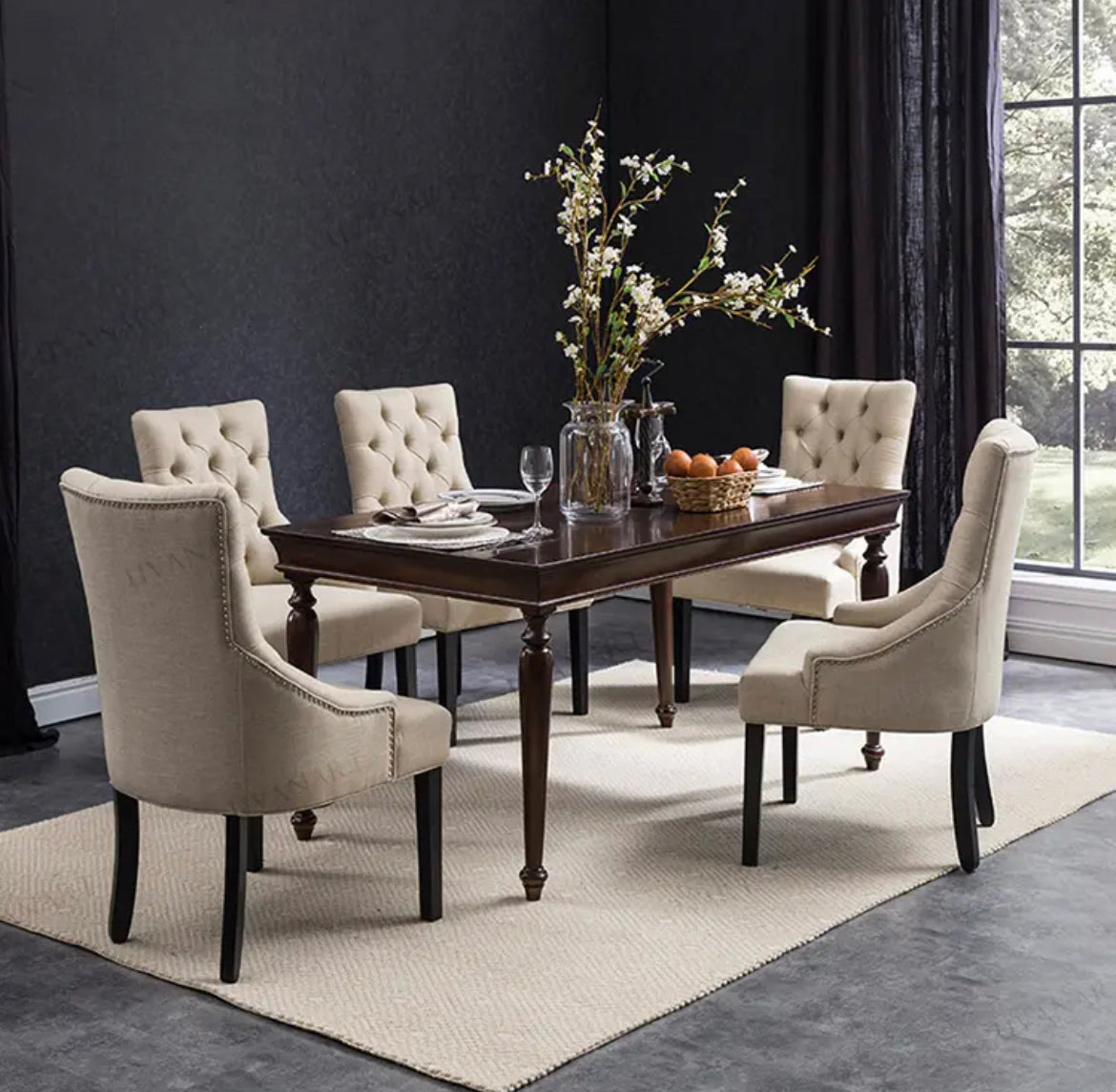 Modern Tufted Velvet Dining Chair - Luxury, Customizable