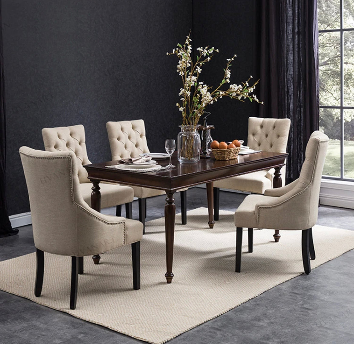 Modern Tufted Velvet Dining Chair - Luxury, Customizable