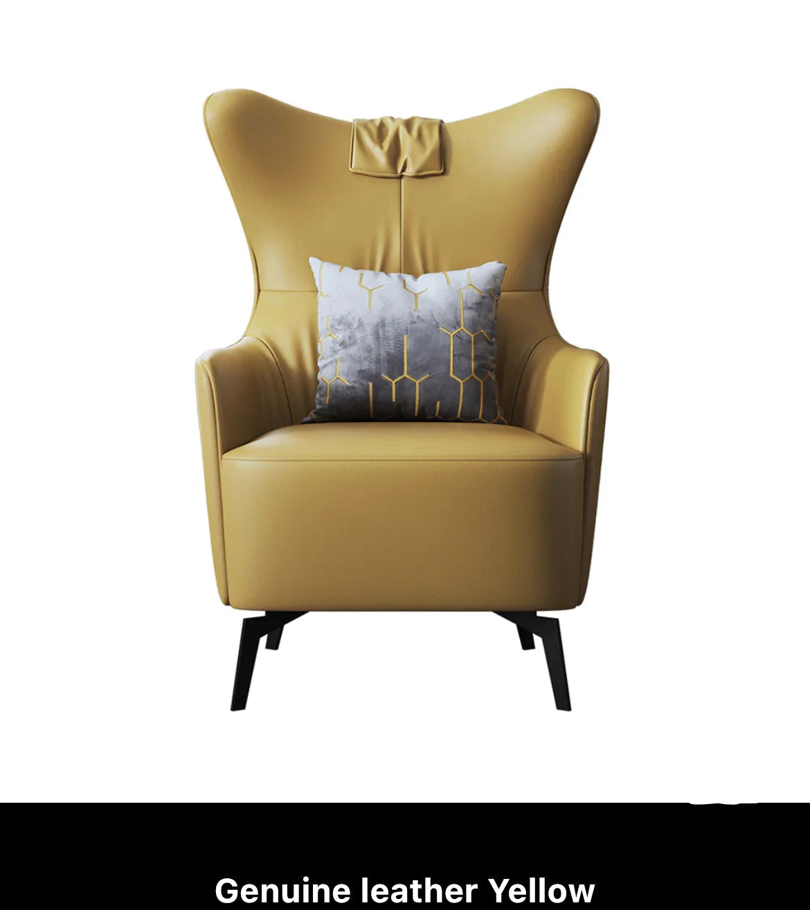 Wing Chair European Fabric Leather High Wing Back Accent Lounge Home Office Chairs