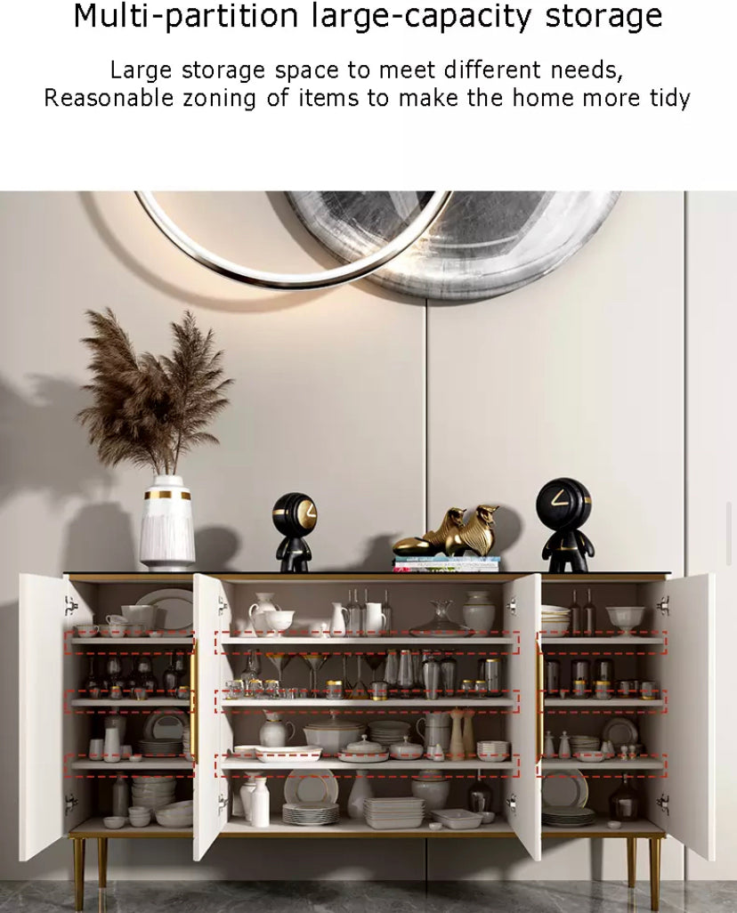 Buffets Light Luxury Modern Slate Sideboard Living Room Golden Console Storage Cabinets