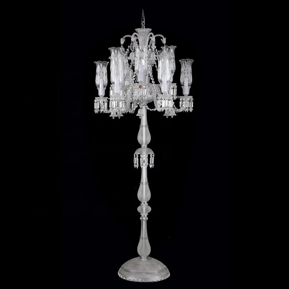 Floor Lamp Luxury Baroque Design 12 Light Clear Crystal Floor Lamps