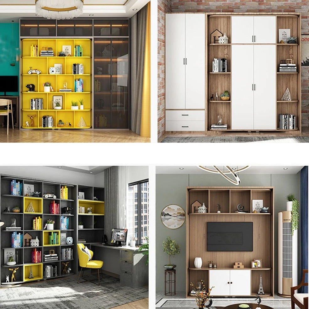 Wall Bed Custom Made Multipurpose Smart Bedroom Furniture Rotating Space Saving Hidden Wall Murphy Beds