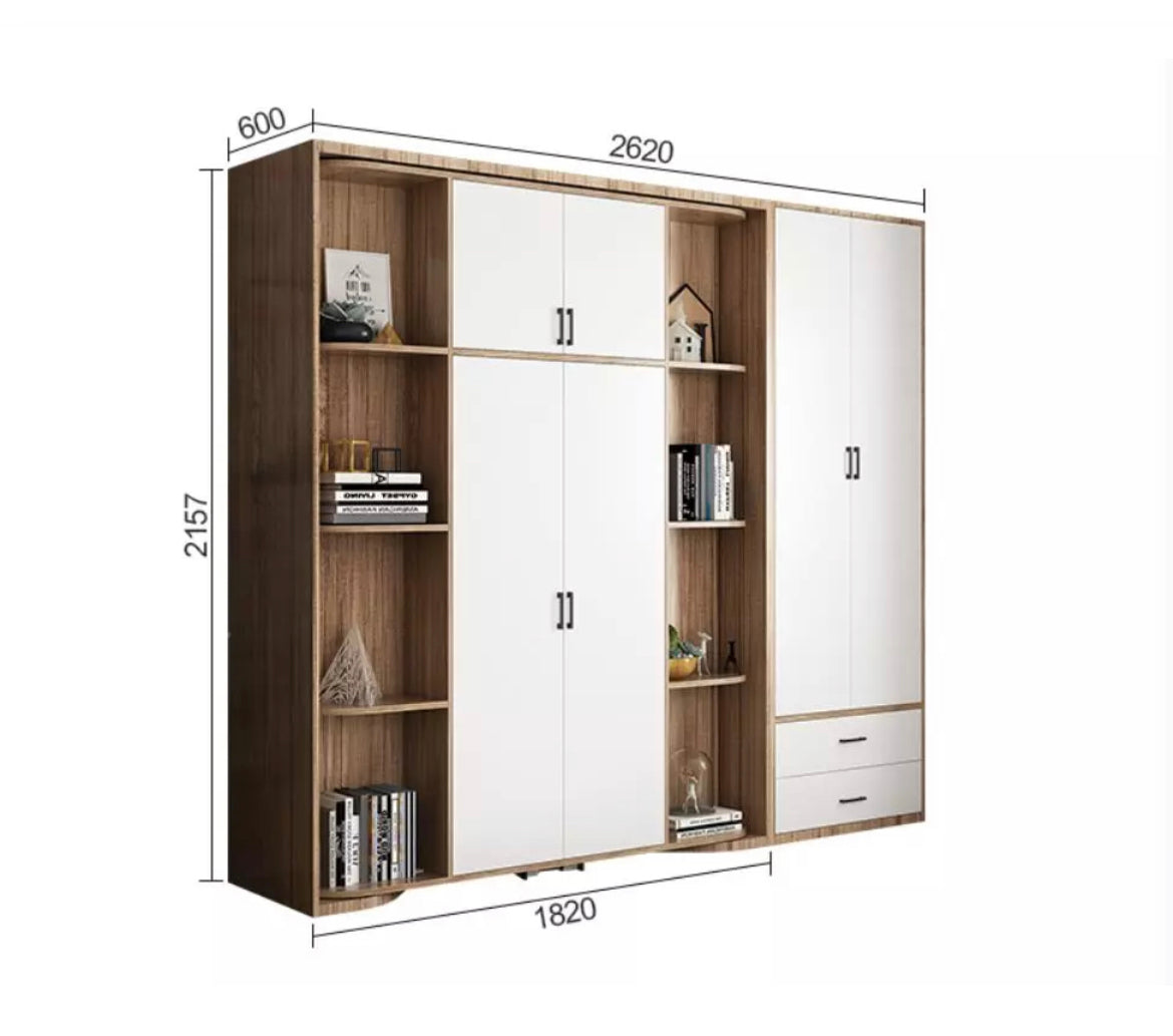 Wall Bed Custom Made Multipurpose Smart Bedroom Furniture Rotating Space Saving Hidden Wall Murphy Beds