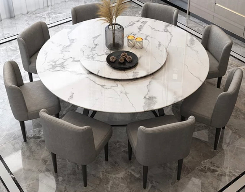 Round Dining Table Rotating Dining Marble Table Living Room Esstisch