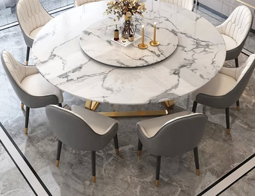 Round Dining Table Rotating Dining Marble Table Living Room Esstisch