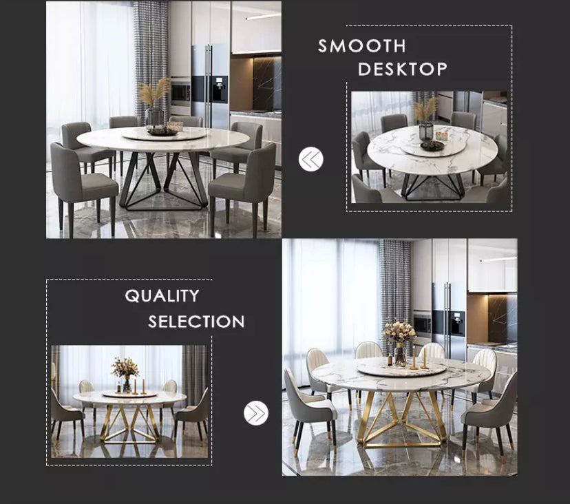 Round Dining Table Rotating Dining Marble Table Living Room Esstisch