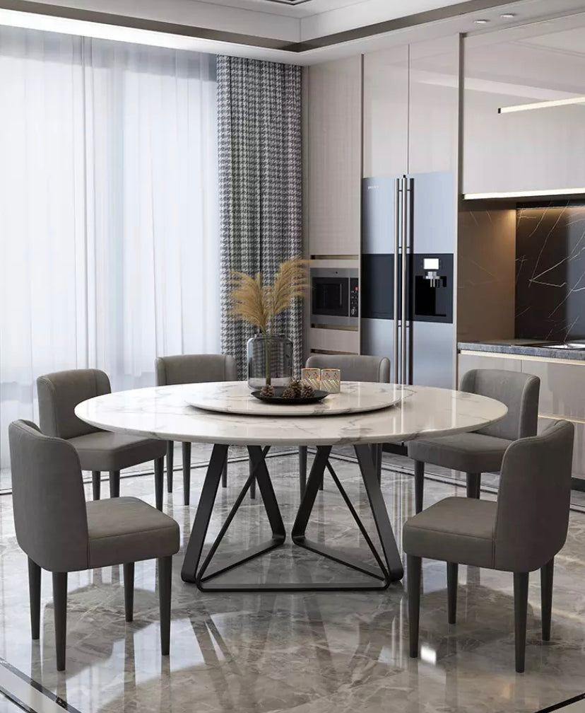 Round Dining Table Rotating Dining Marble Table Living Room Esstisch