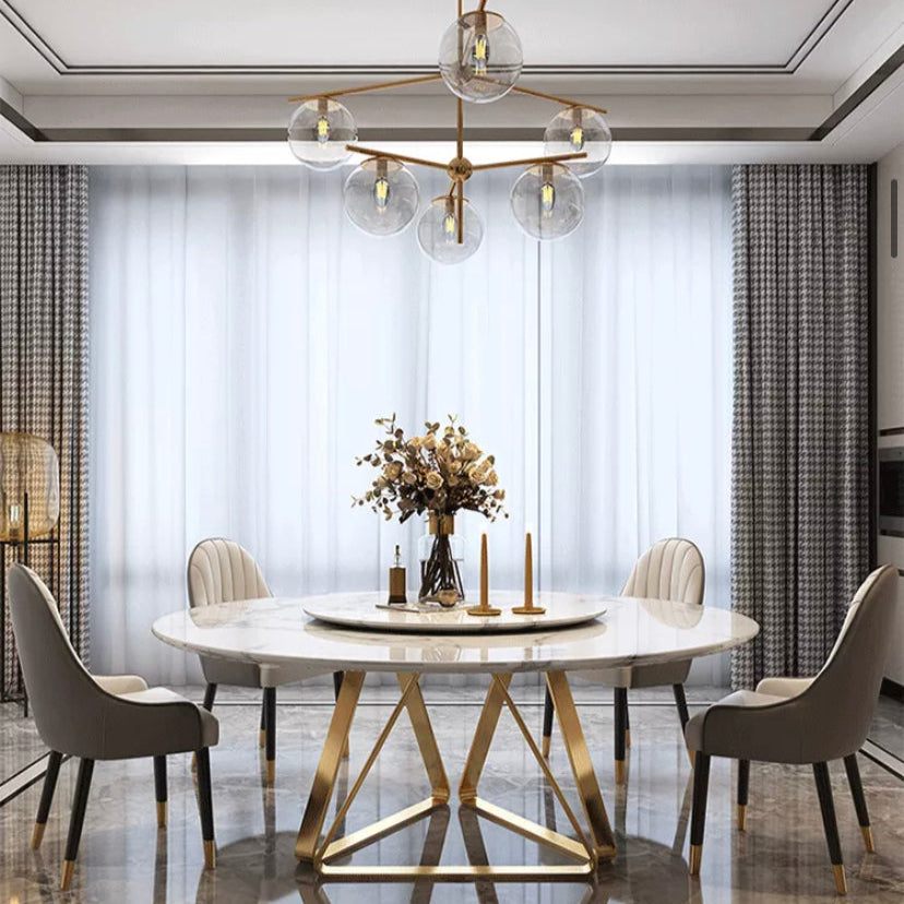 Round Dining Table Rotating Dining Marble Table Living Room Esstisch