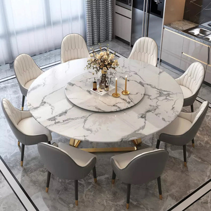 Round Dining Table Rotating Dining Marble Table Living Room Esstisch