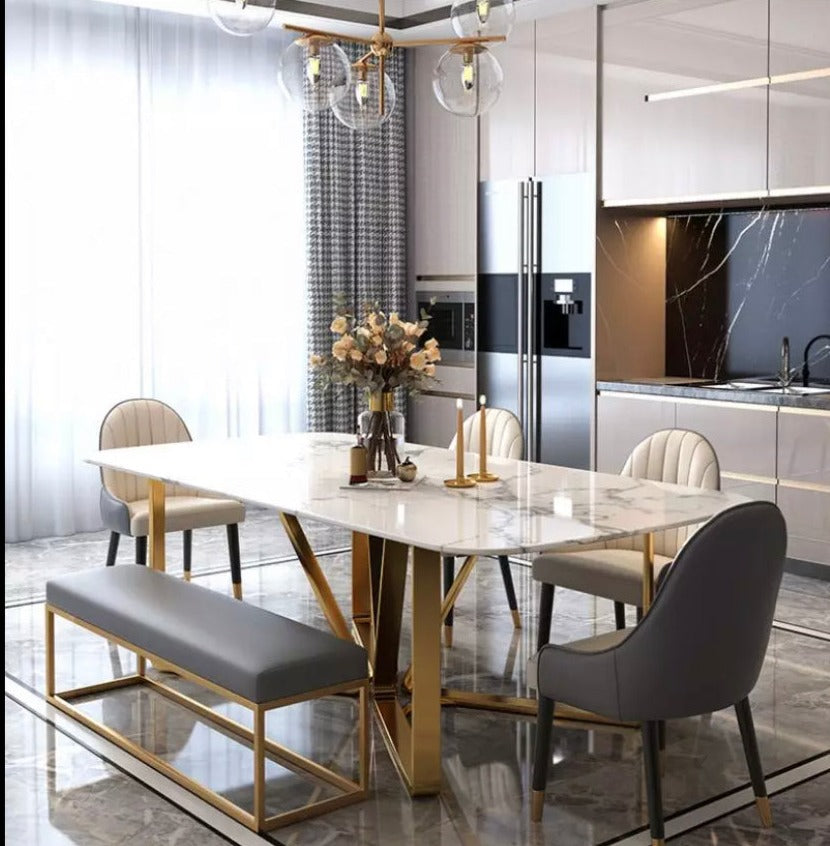 Dining Table New Marble Dinner Table Set 8 Seater Table Plus 6 Chairs Set