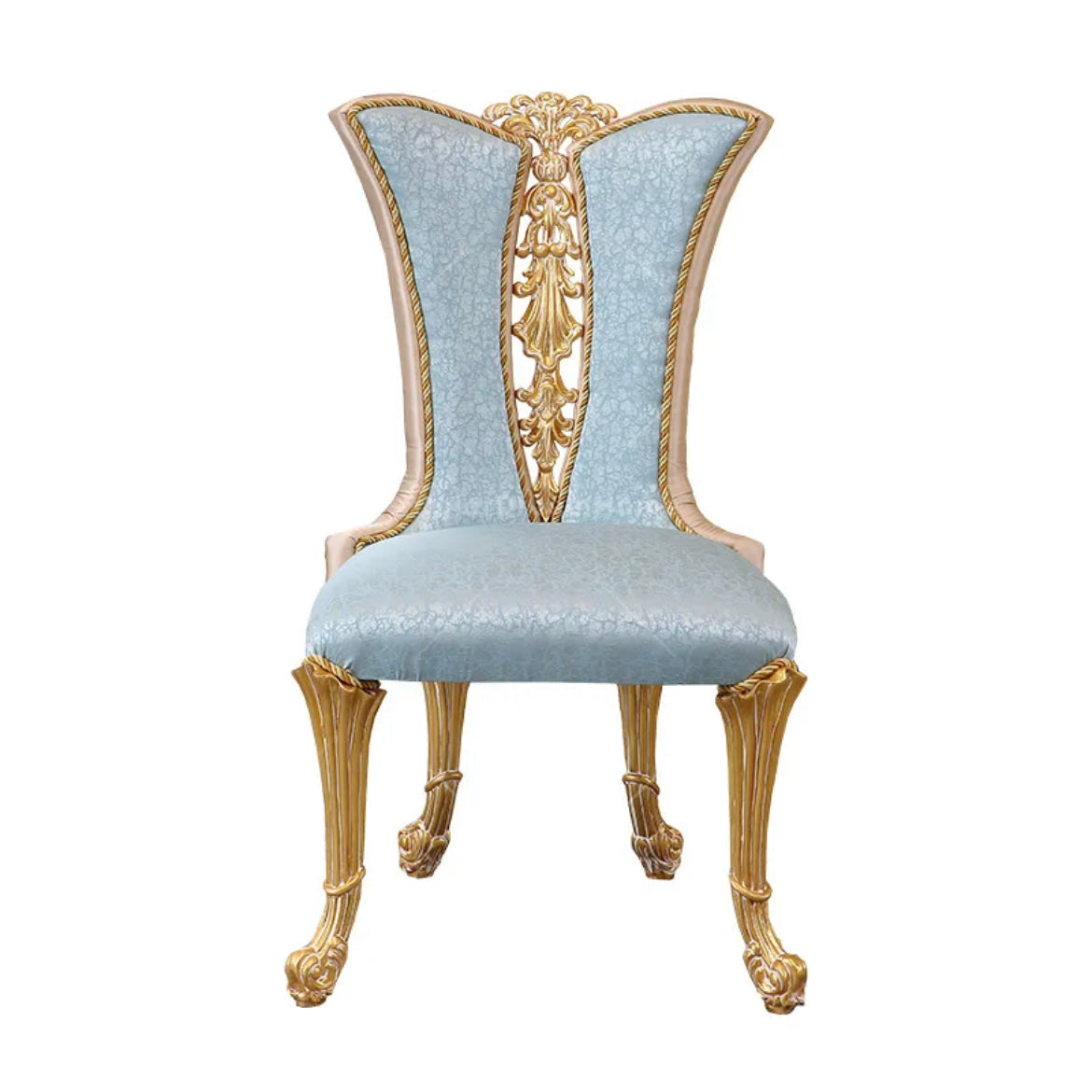Dining Room Furniture Luxury Carving Wood 6 Seater Round Dining Table Set Baroque Design Furniture