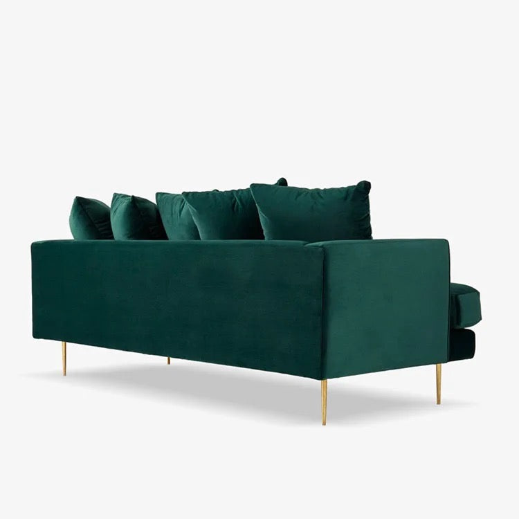 3 Seater Sofa Velvet Green Blue Fabric Sofas Fall Winter Living Room Furniture Design