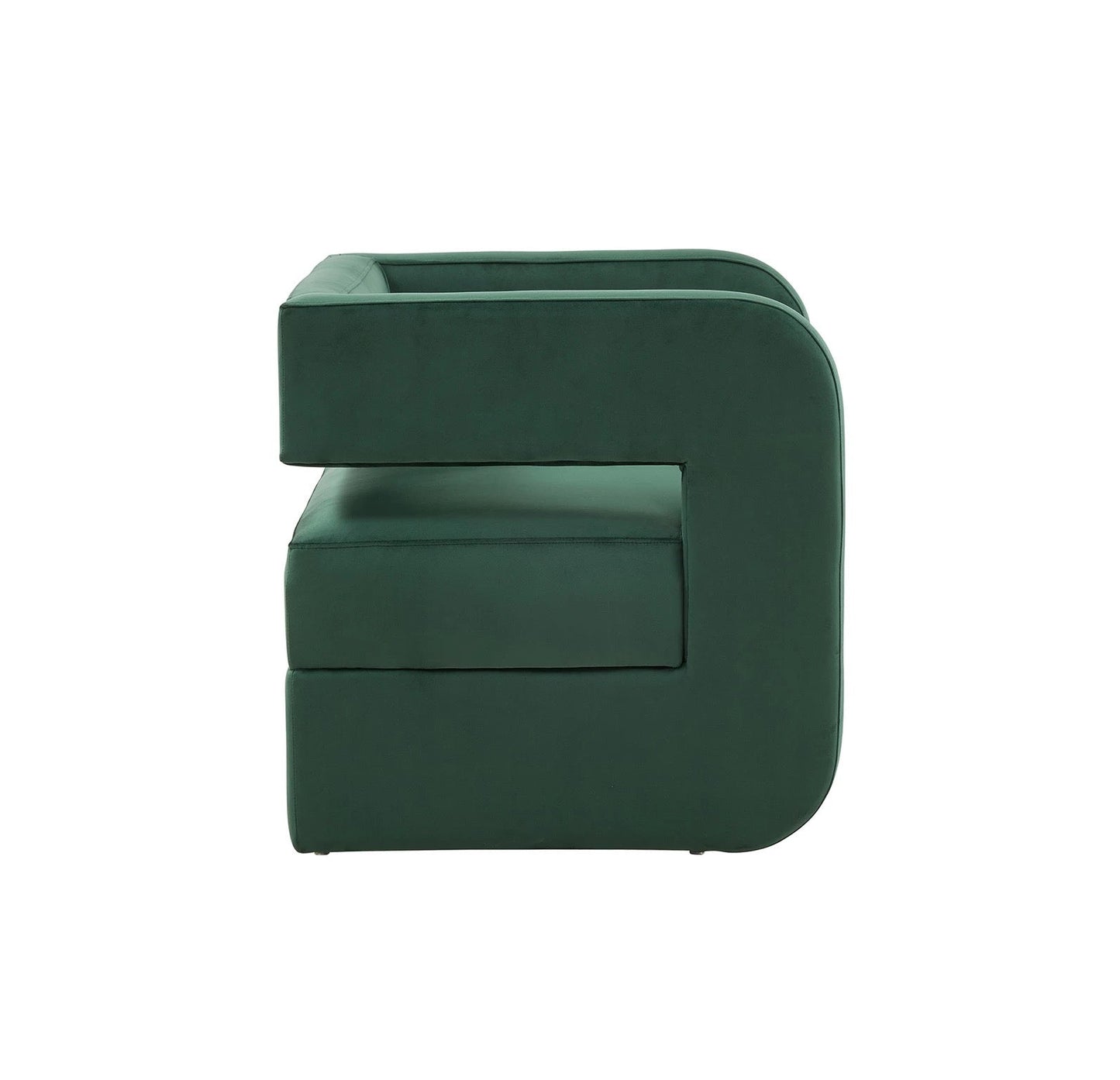 Nordic Green Linen Lounge Armchair, Modern Luxury Barrel Chair
