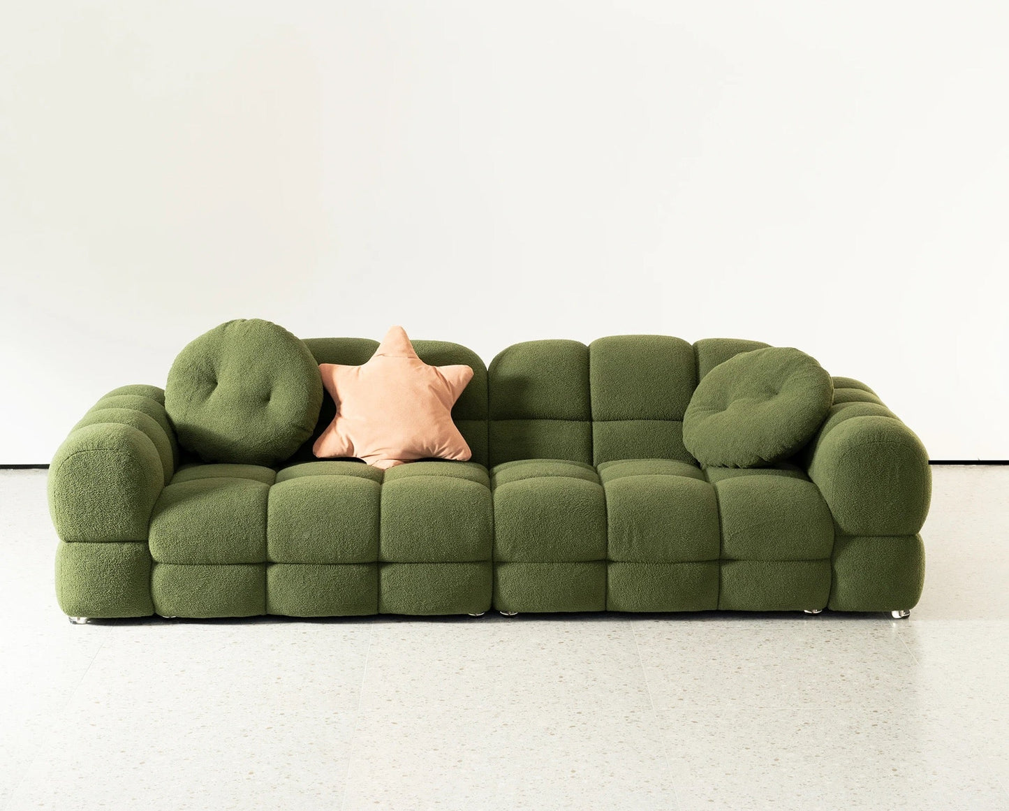 3 Seater Sofa Marshmallow Modular Living Room Fall Winter's Green Sofa Design