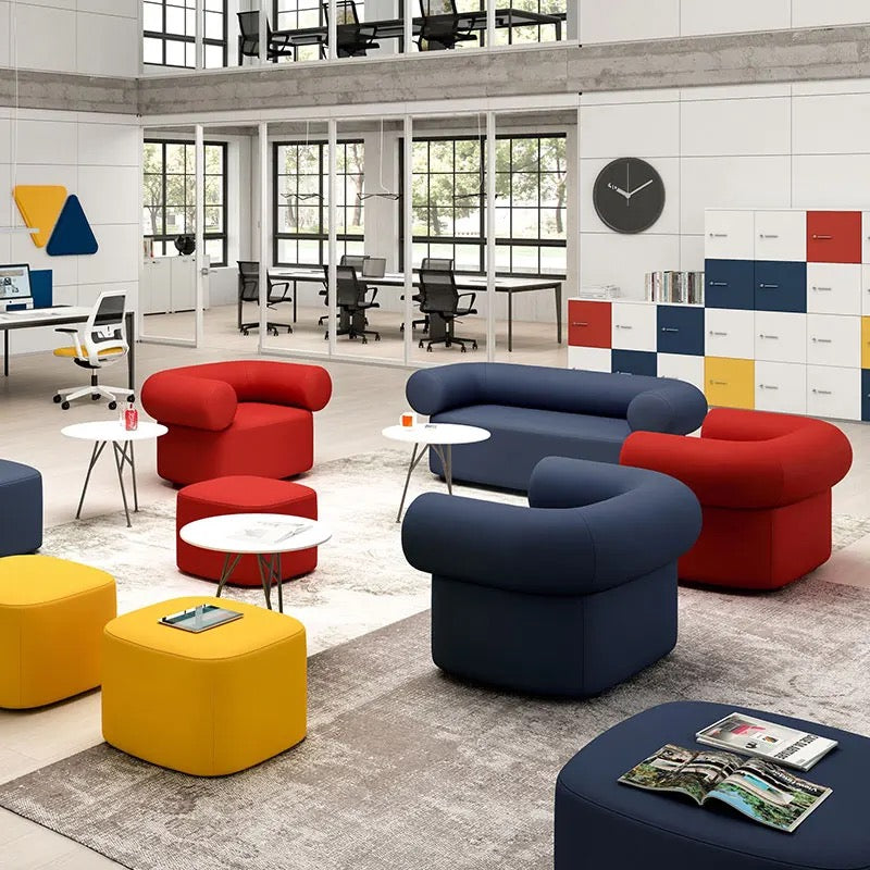 Modern Velvet Reclining Armchair, High-Quality Barrel Lounge Chair