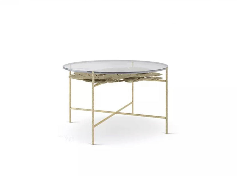 Coffee Table Leaf Metal Luxury Cavalli Brass End Luxury Center Table