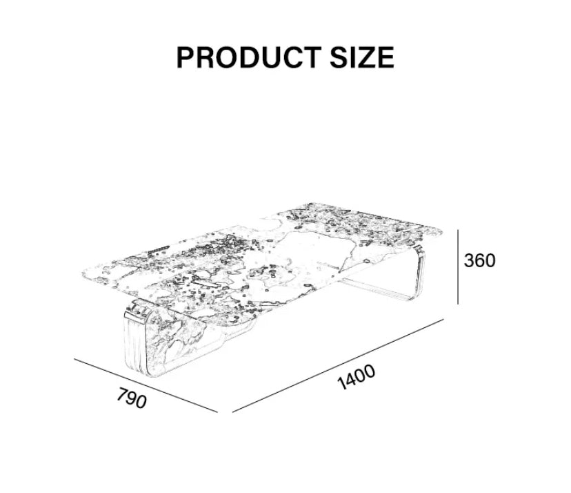 Coffee Table Italian Design High Quality Stainless Steel Luxury Nature Marble Table