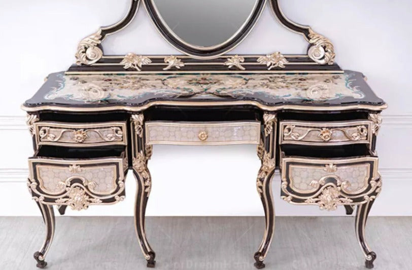 Master Bedroom Makeup Vanities Antique Home Furniture Classic Baroque French Style Set