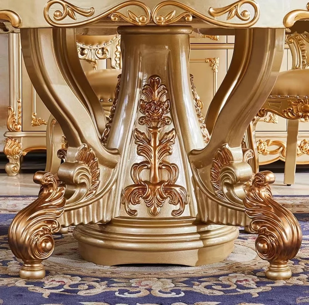 Royal French Baroque Golden Foil Dining Chair - Customizable