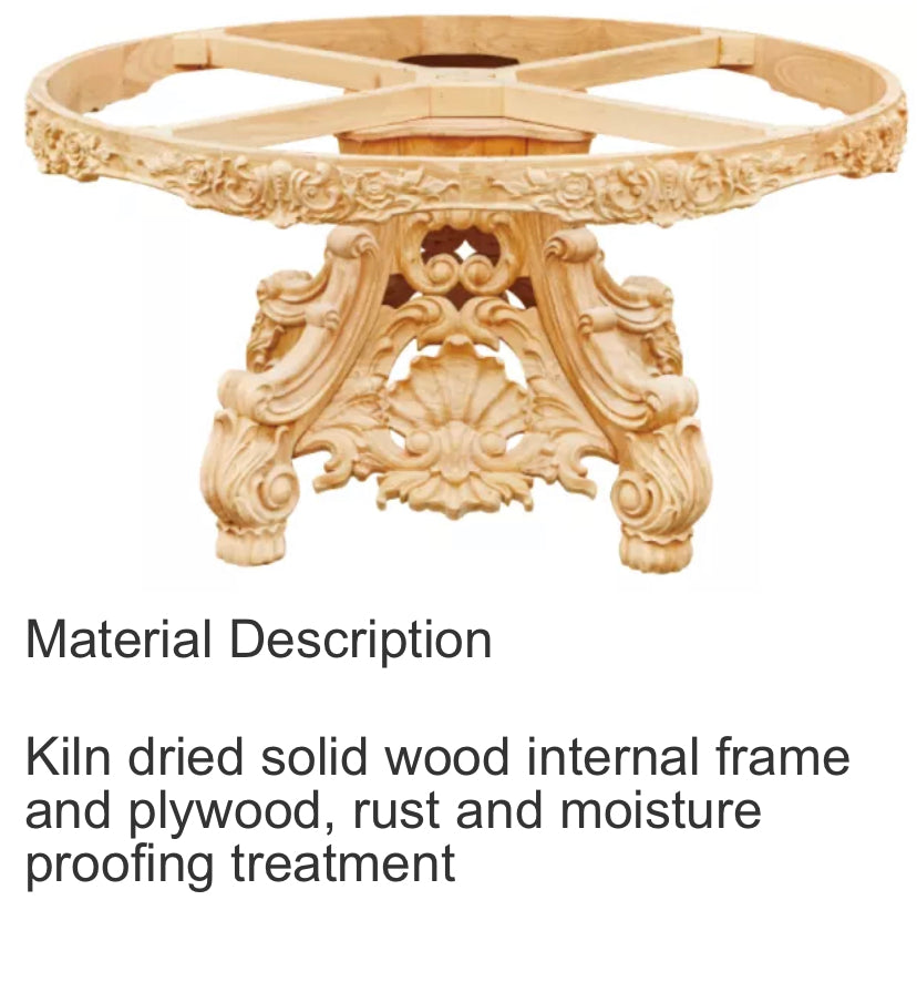 Royal French Baroque Golden Foil Dining Chair - Customizable