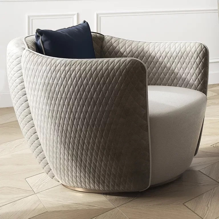 Living Room, Office Italian Leather Leisure Chair, Exclusive Modern Armchair