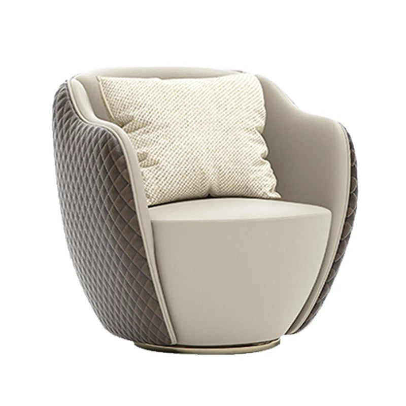 Living Room, Office Italian Leather Leisure Chair, Exclusive Modern Armchair