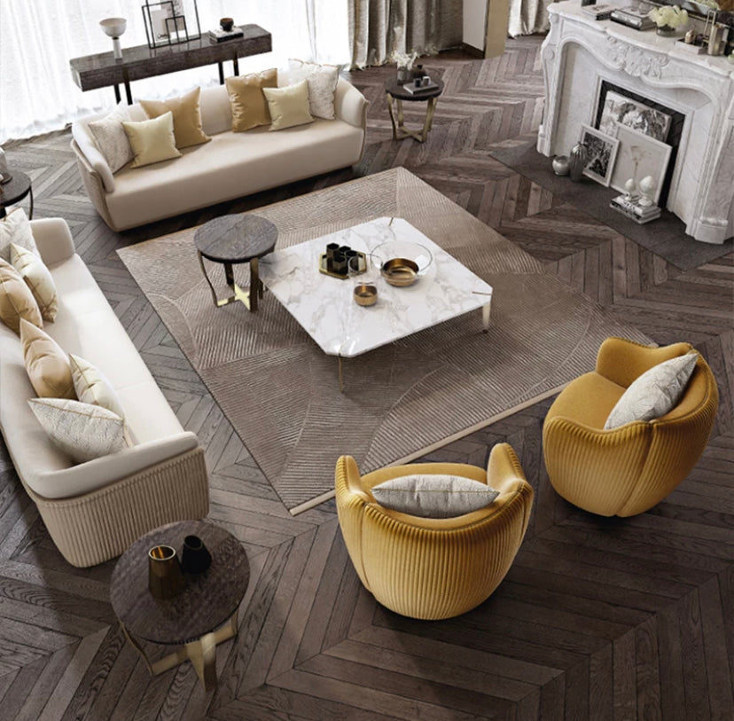 Living Room, Office Italian Leather Leisure Chair, Exclusive Modern Armchair