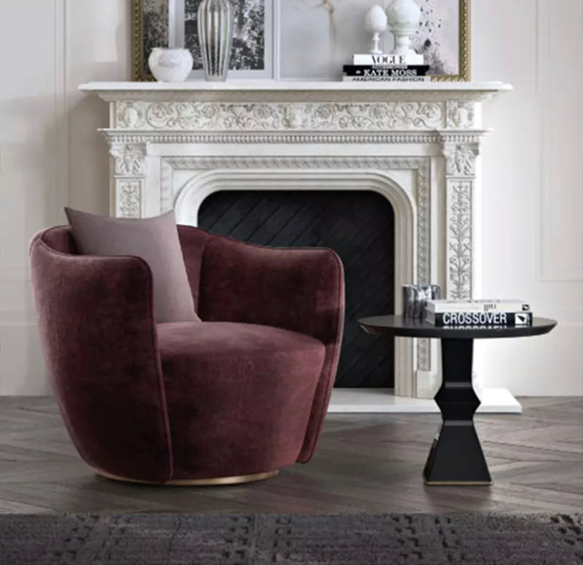 Living Room, Office Italian Leather Leisure Chair, Exclusive Modern Armchair