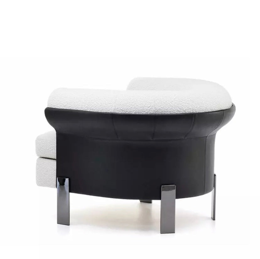 Office Fabric Lounge Armchair, Contemporary Fauteuil Barrel Chair