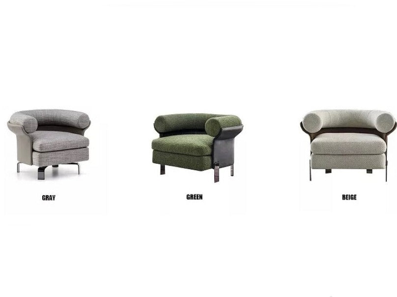 Office Fabric Lounge Armchair, Contemporary Fauteuil Barrel Chair