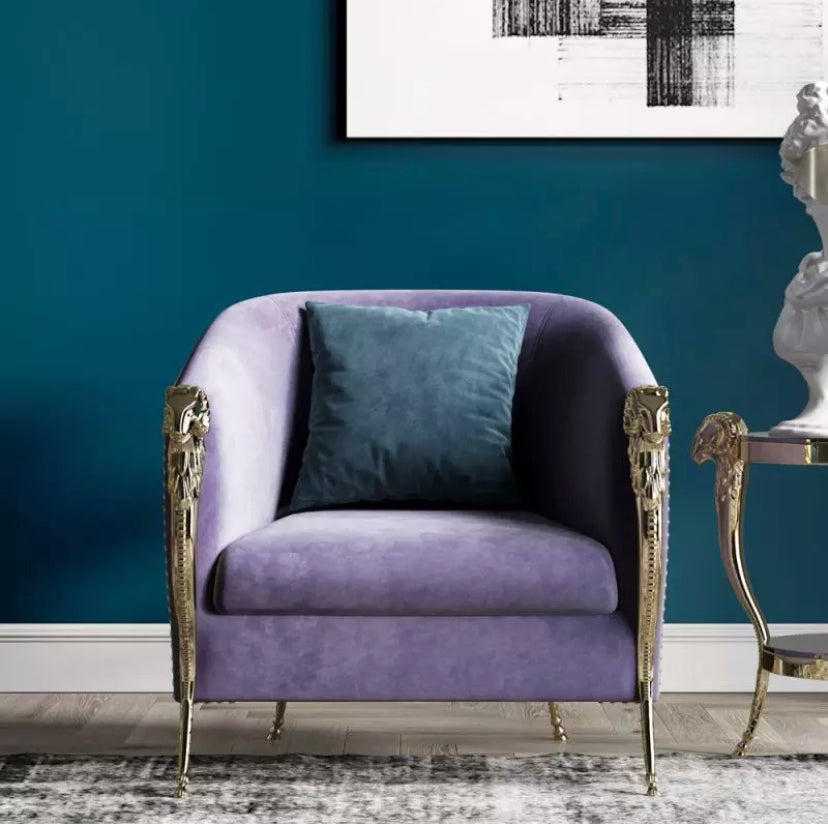 Vintage Mid Century Grey Leather Lounge Chair, Modern Baroque Armchair with Storage