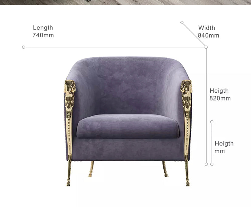 Vintage Mid Century Grey Leather Lounge Chair, Modern Baroque Armchair with Storage