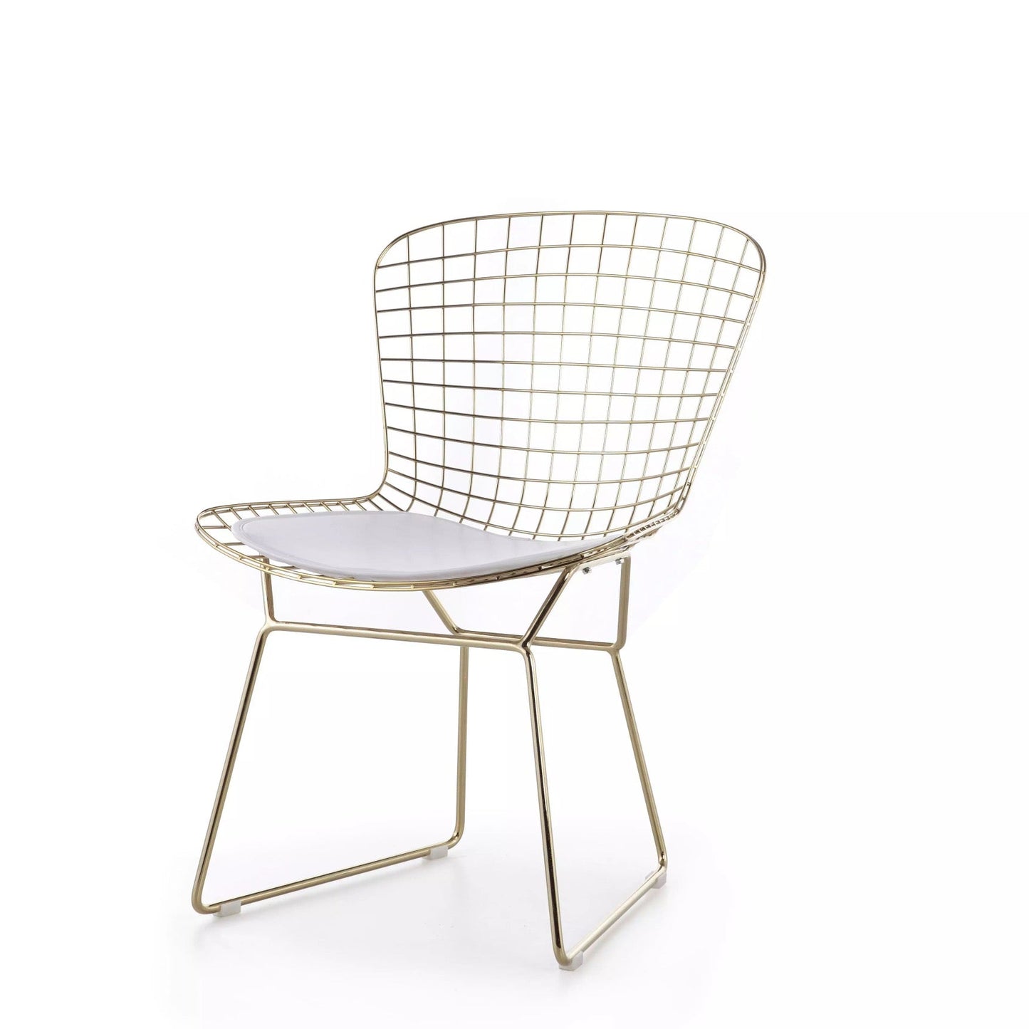 Gold Stainless Steel Dining Chair - PU Leather, Modern