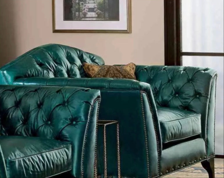 Chesterfield Chair Latest Design Hall Sessel Modern Wooden Leather Chesterfield Chairs