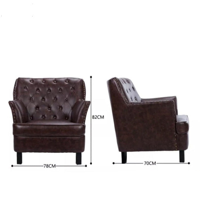 Chesterfield Chiar Solid Wooden Leather Modern Sessel Chesterfield Chairs