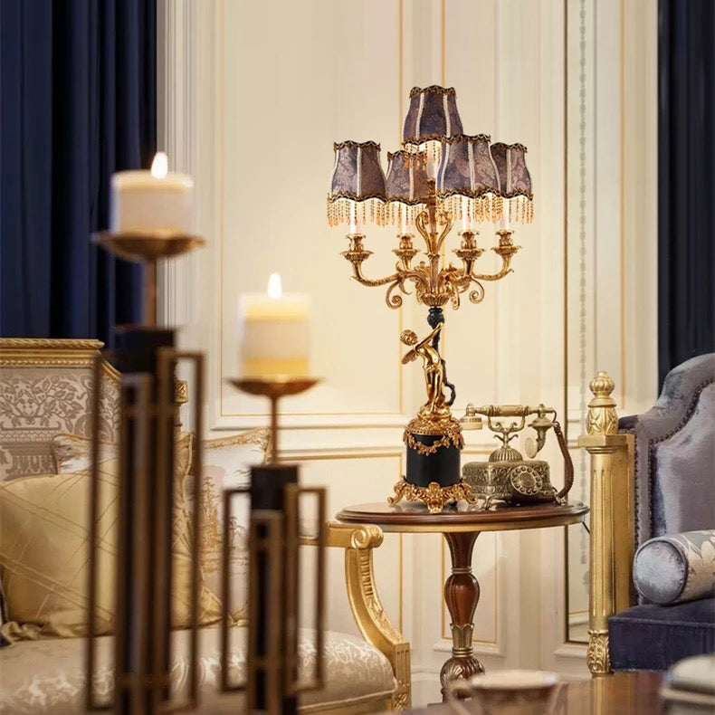 Table Lamp Italian Design Marble Copper Child LED Table Lamps