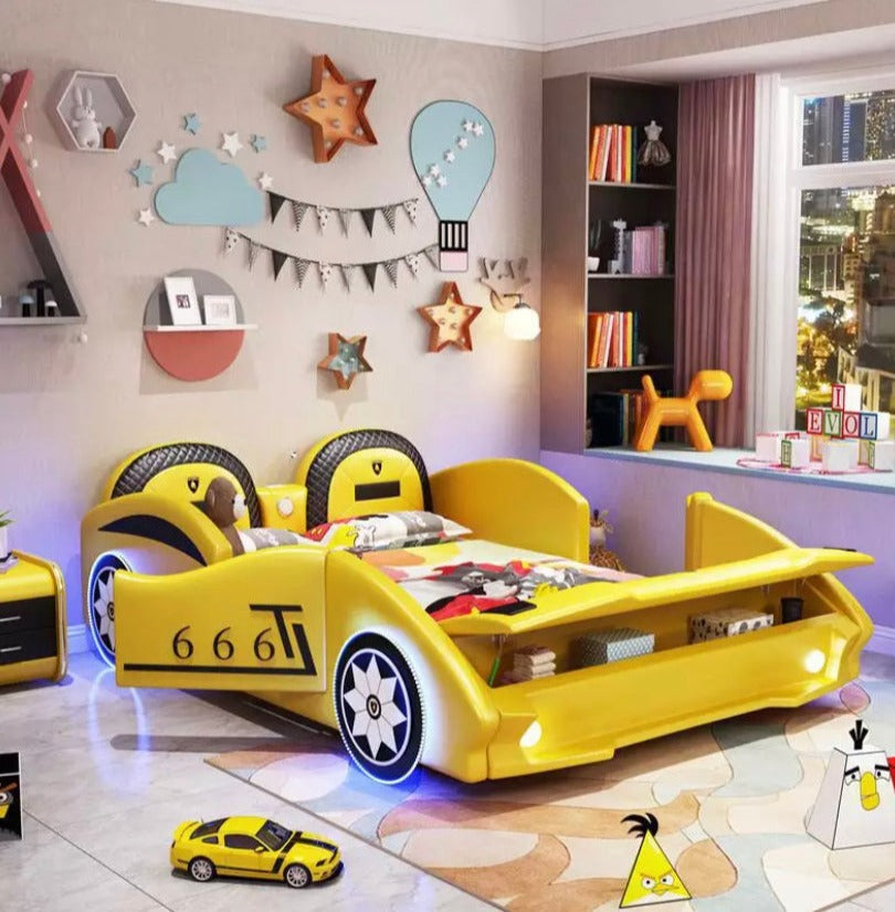 Camas para niños Juego de dormitorio Coche moderno para niños Bett
