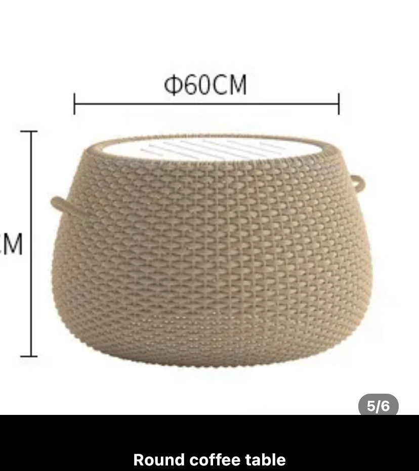Outdoor Furniture Courtyard Villa Outdoor Garden Rattan Set Nordic Combination Rattan Design Furniture