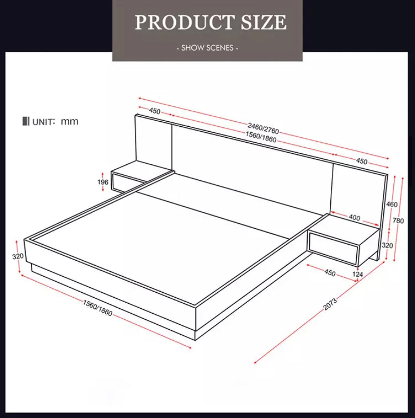 King Queen Size Bed Modern Design Bedroom King Queen Bett Drawers Storage Beds
