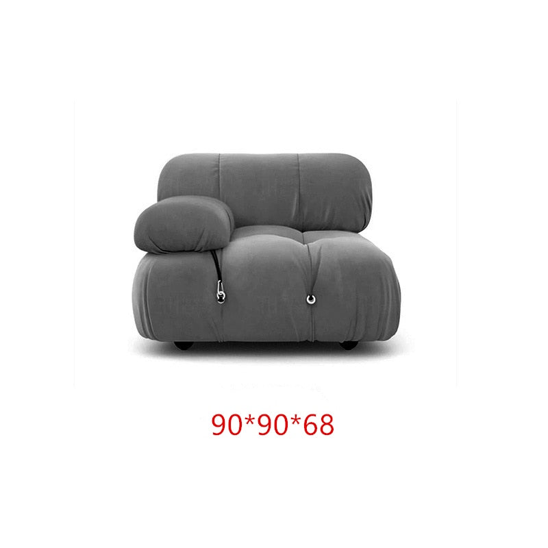 Sofa Net Red Square Pull Button Sofa Living Room Module Single Lazy Sofas
