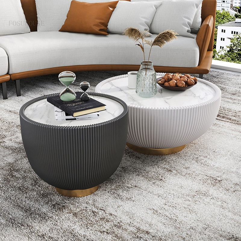 Coffee Tables Home Round Creative Designer Couchtisch Set Side Tables Set
