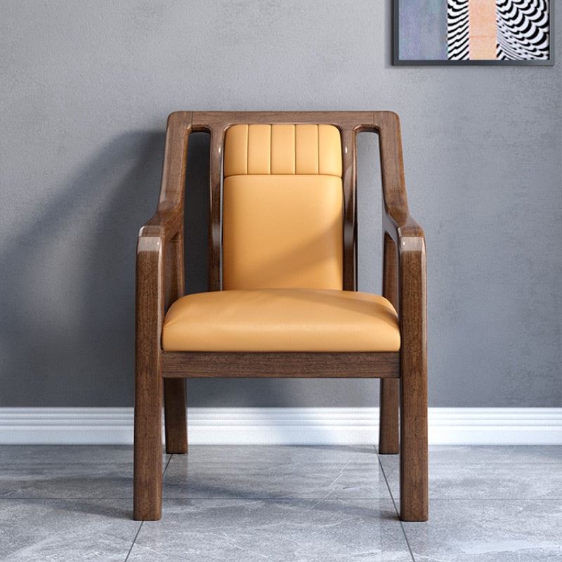 Armchair Solid Wood Walnut Leisure Sessel Office Chairs
