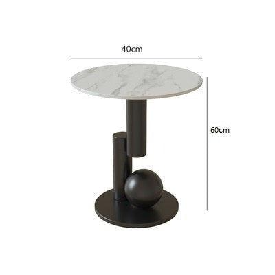Table basse en marbre et métal, tables d'appoint créatives et modernes