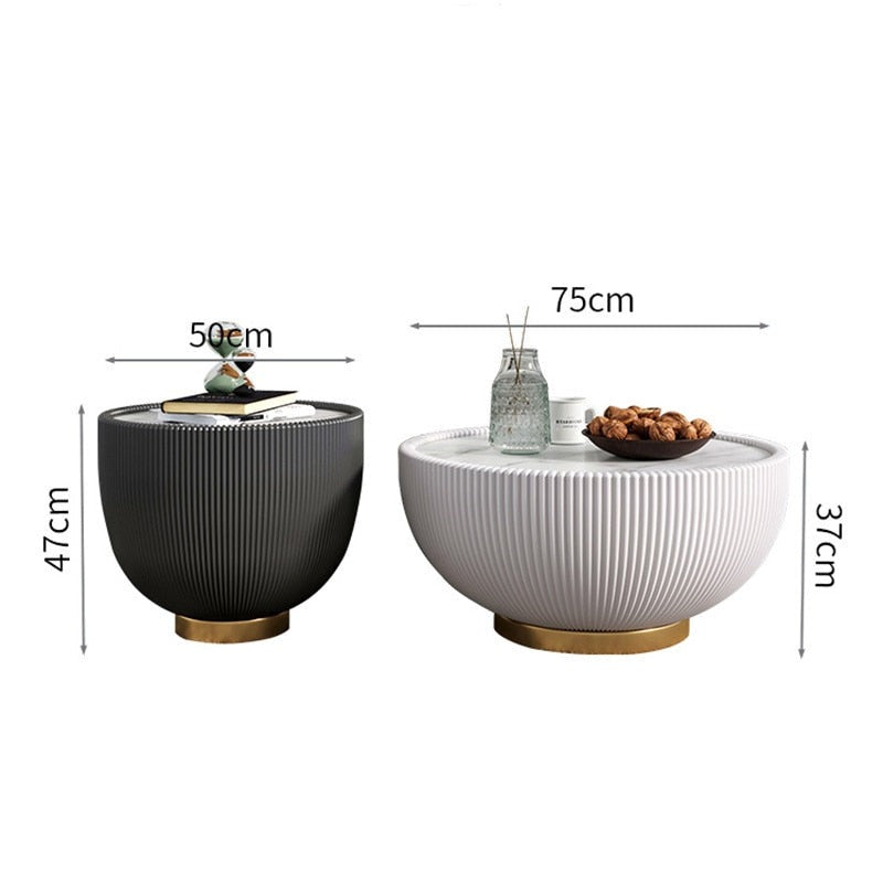 Coffee Tables Home Round Creative Designer Couchtisch Set Side Tables Set
