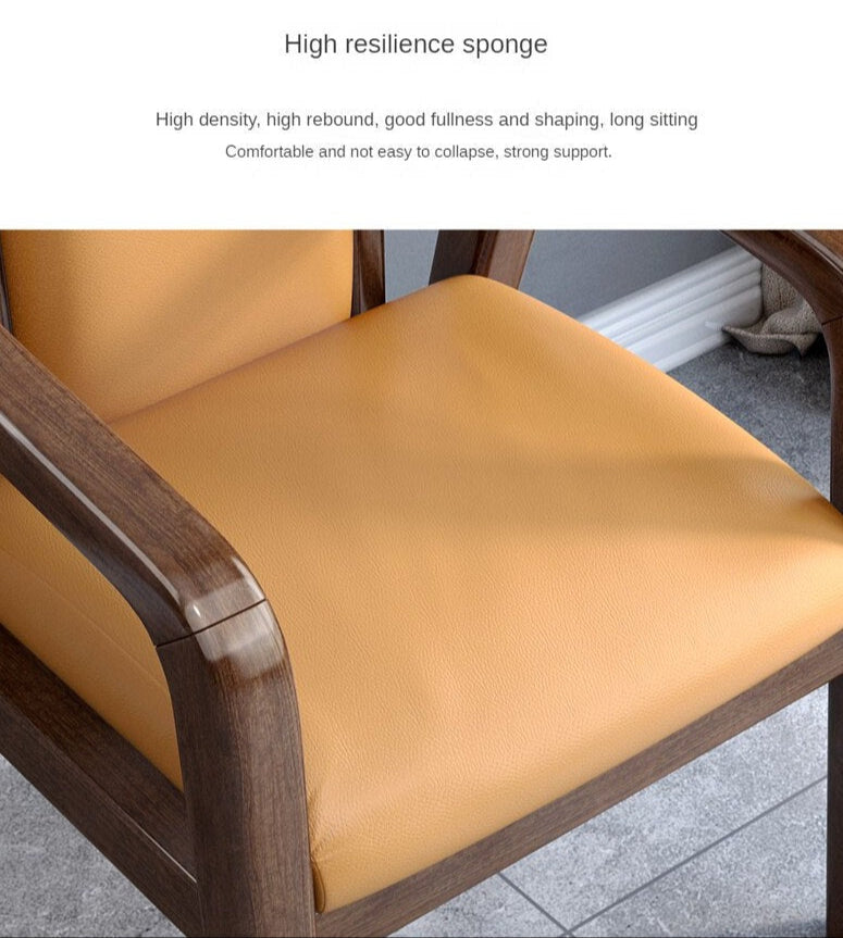 Armchair Solid Wood Walnut Leisure Sessel Office Chairs