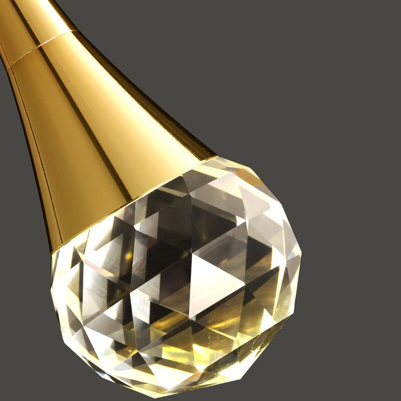 Lámpara de araña de cristal para sala de estar, lámpara de techo para apartamento, escalera, candelabros
