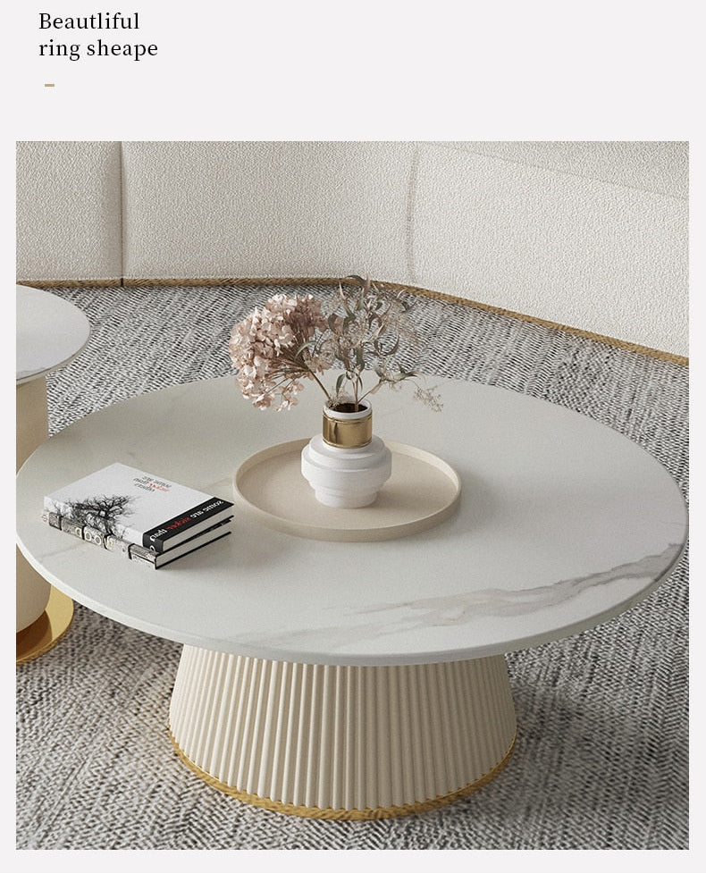 Coffee Table Combination Modern Luxury Couchtisch Set Round Living Room Side Tables Set