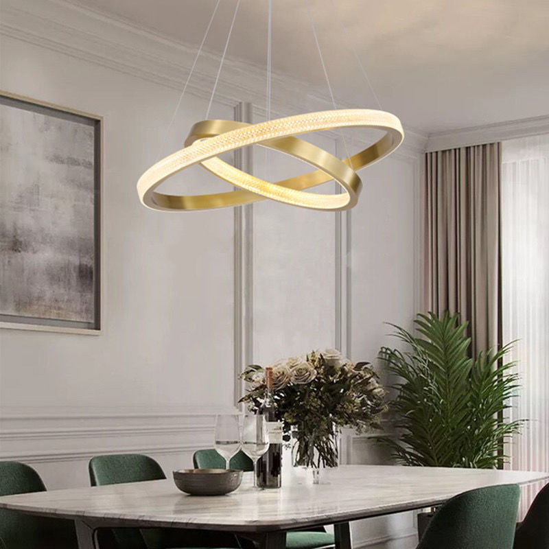 Chandelier Nordic Minimalist Led Dining Room Living Room Circular Office Chandeliers