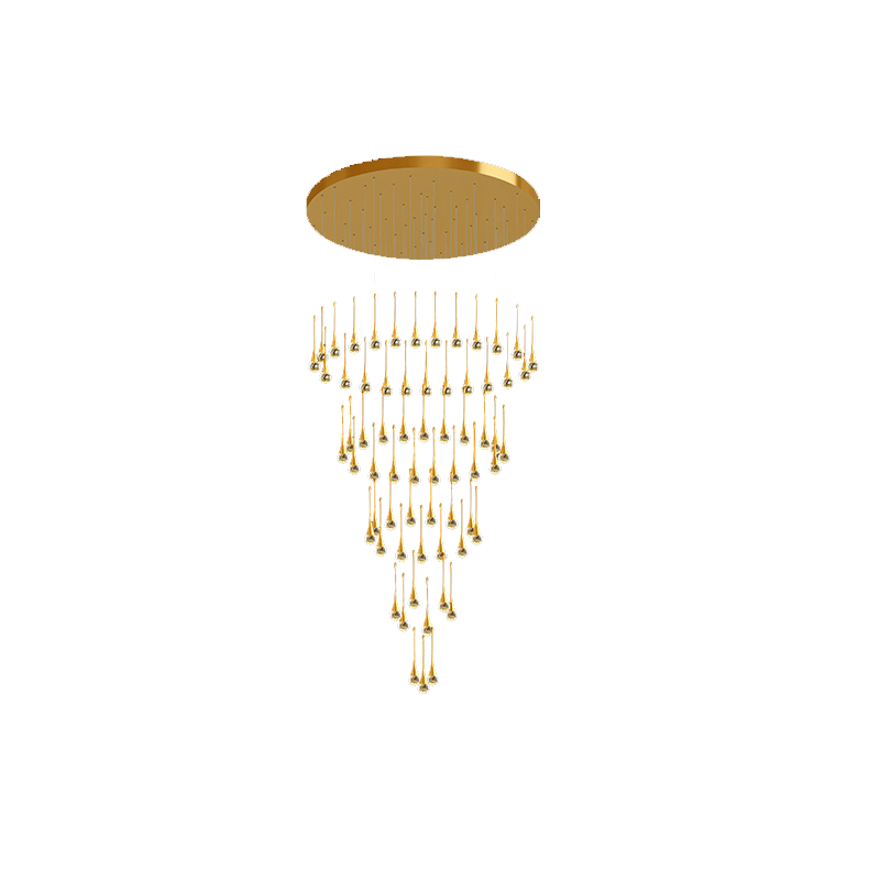 Lámpara de araña de cristal para sala de estar, lámpara de techo para apartamento, escalera, candelabros
