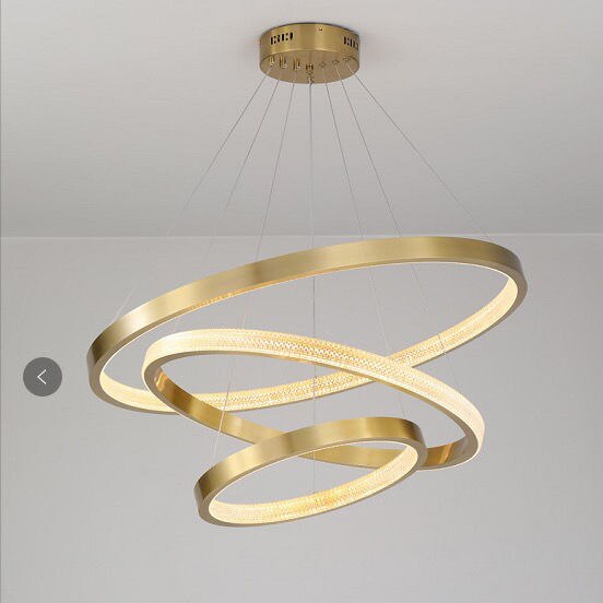Chandelier Nordic Minimalist Led Dining Room Living Room Circular Office Chandeliers